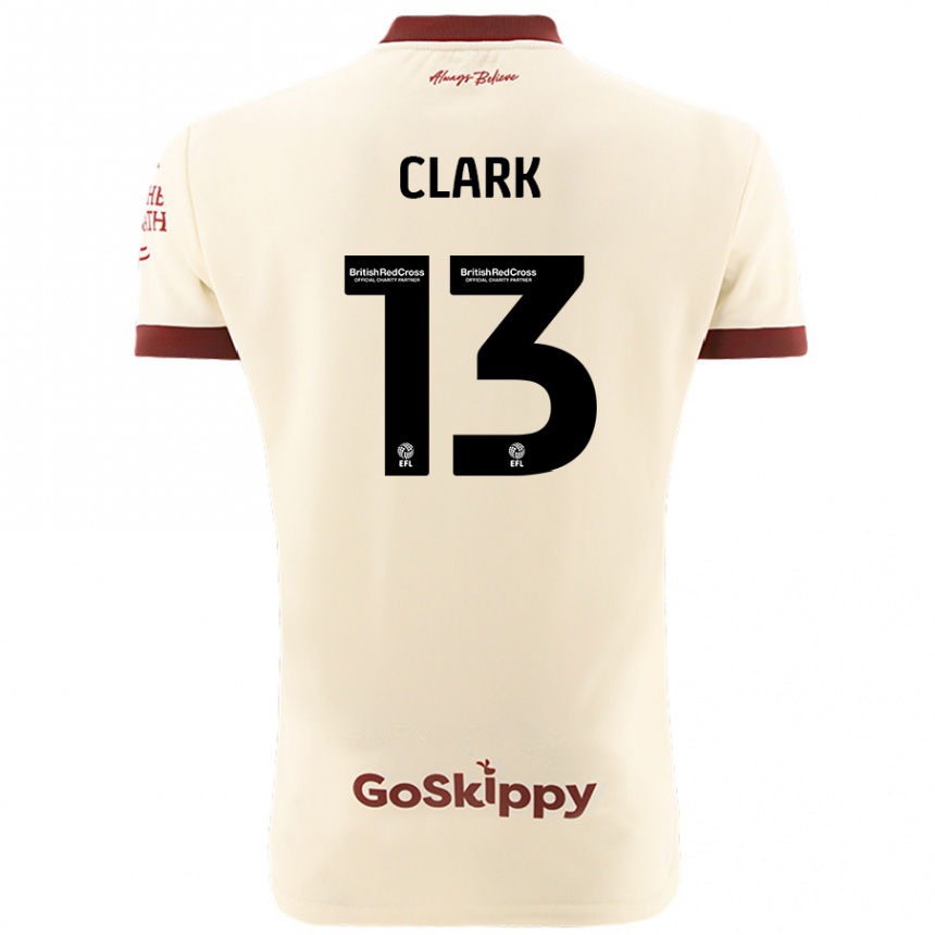 Niño Fútbol Camiseta Olivia Clark #13 Crema Blanco 2ª Equipación 2024/25 Argentina