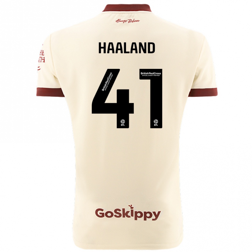 Niño Fútbol Camiseta Benedicte Haaland #41 Crema Blanco 2ª Equipación 2024/25 Argentina