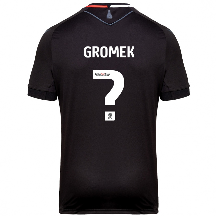 Niño Fútbol Camiseta Wiktor Gromek #0 Negro 2ª Equipación 2024/25 Argentina