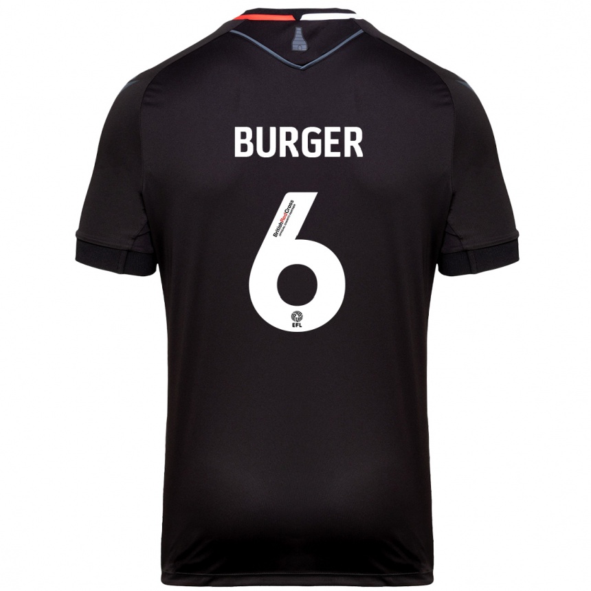 Niño Fútbol Camiseta Wouter Burger #6 Negro 2ª Equipación 2024/25 Argentina