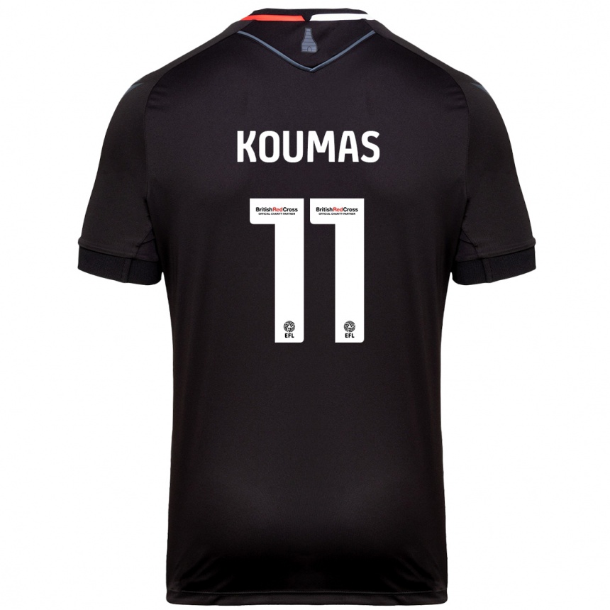 Niño Fútbol Camiseta Lewis Koumas #11 Negro 2ª Equipación 2024/25 Argentina