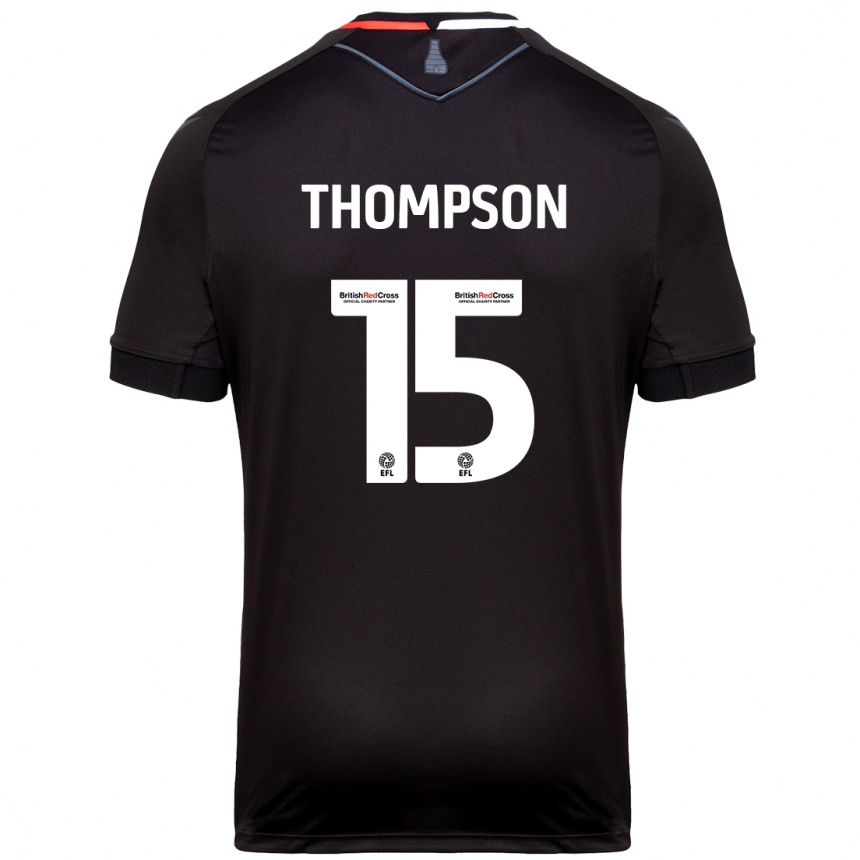 Niño Fútbol Camiseta Jordan Thompson #15 Negro 2ª Equipación 2024/25 Argentina