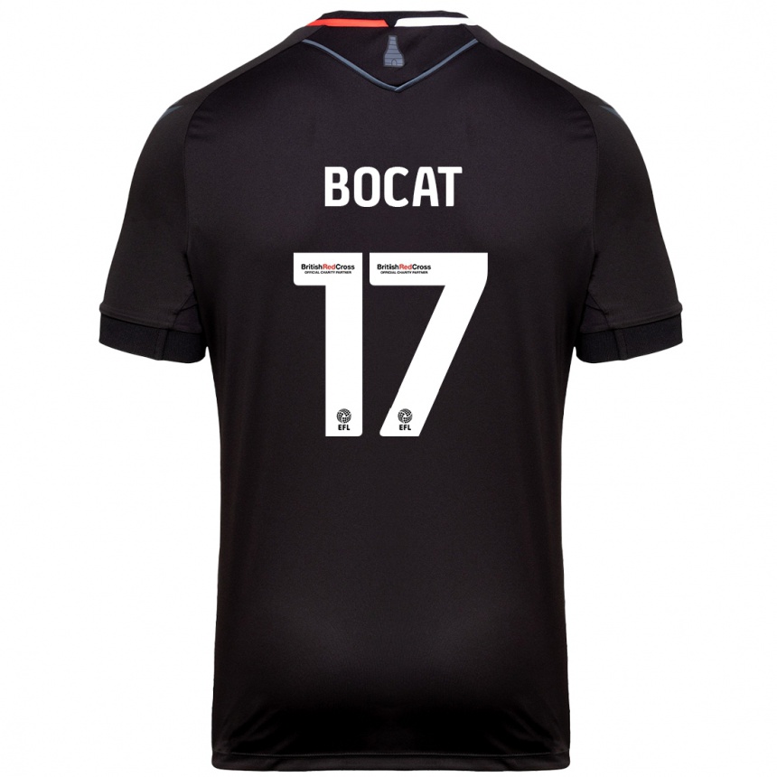 Niño Fútbol Camiseta Eric-Junior Bocat #17 Negro 2ª Equipación 2024/25 Argentina