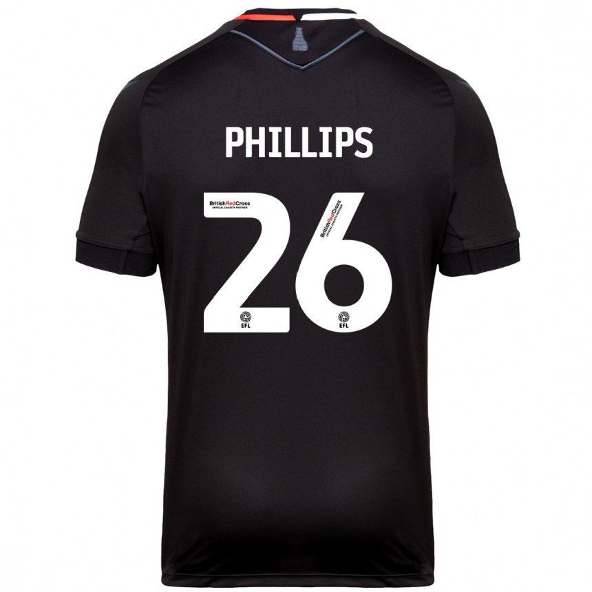 Niño Fútbol Camiseta Ashley Phillips #26 Negro 2ª Equipación 2024/25 Argentina