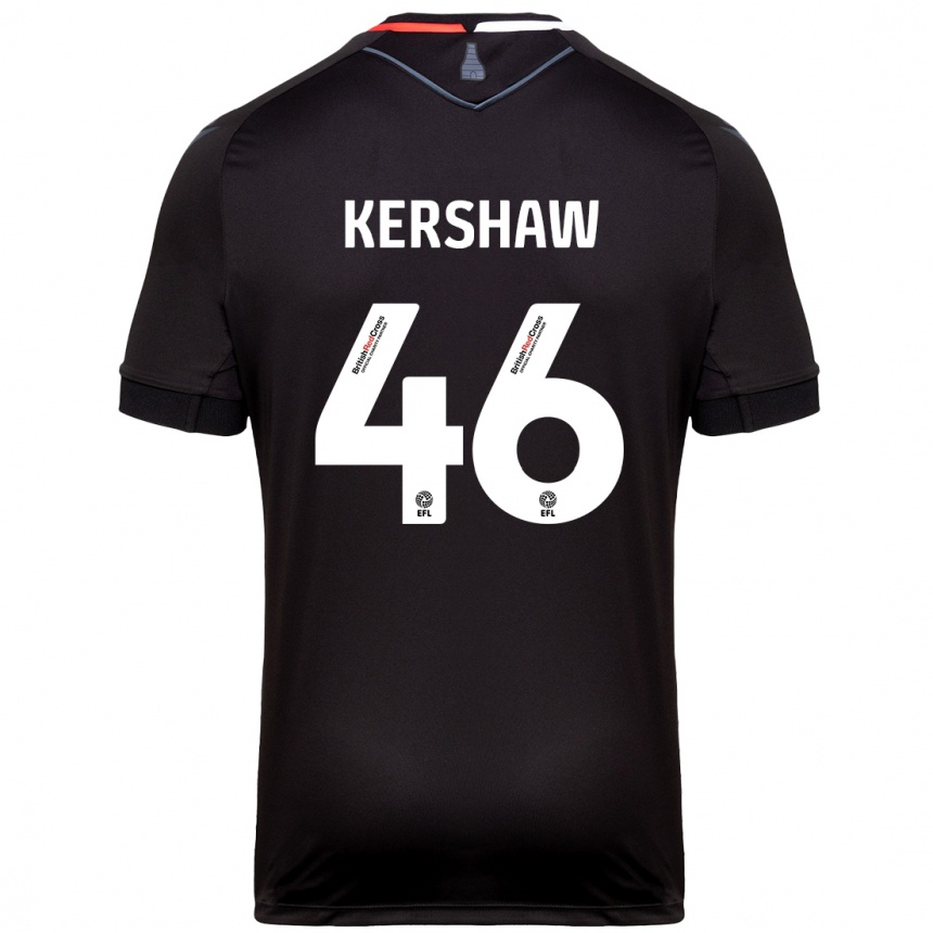 Niño Fútbol Camiseta Ben Kershaw #46 Negro 2ª Equipación 2024/25 Argentina