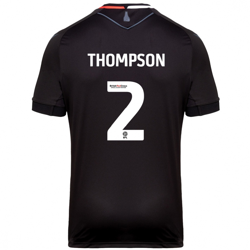 Niño Fútbol Camiseta Sophie Thompson #2 Negro 2ª Equipación 2024/25 Argentina