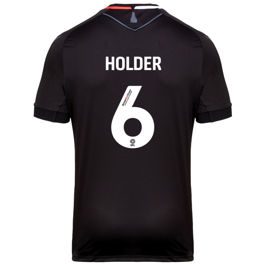 Niño Fútbol Camiseta Molly Holder #6 Negro 2ª Equipación 2024/25 Argentina