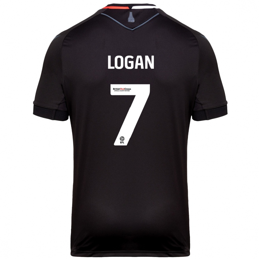 Niño Fútbol Camiseta Heidi Logan #7 Negro 2ª Equipación 2024/25 Argentina