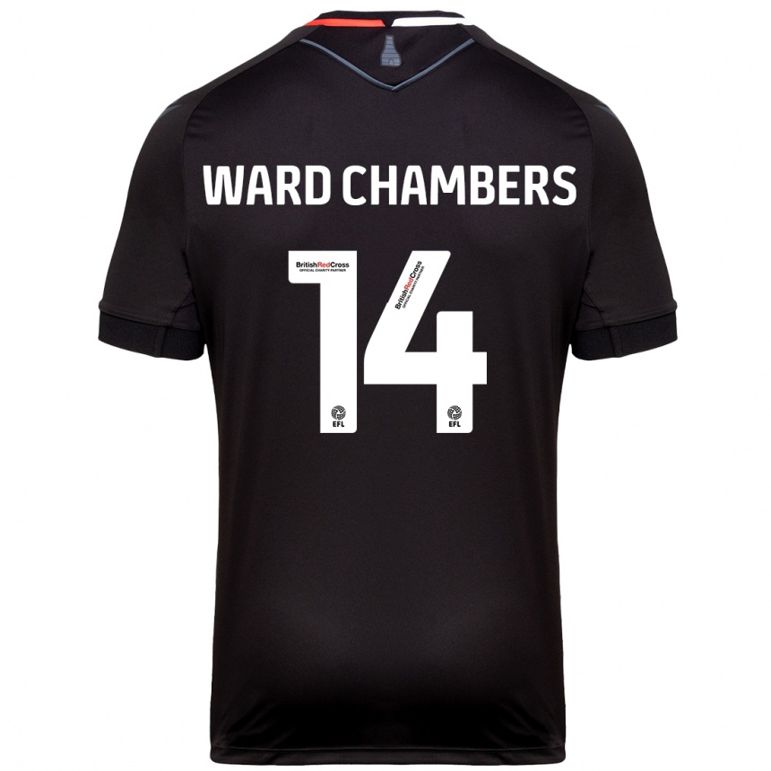 Niño Fútbol Camiseta Courtnay Ward-Chambers #14 Negro 2ª Equipación 2024/25 Argentina