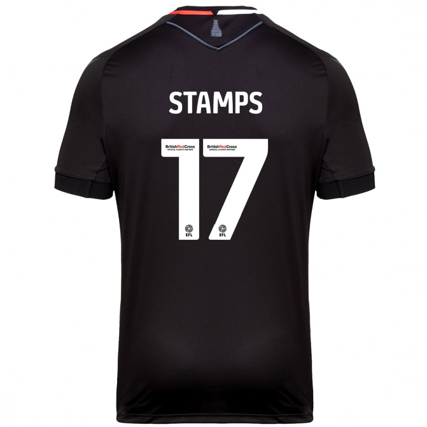 Niño Fútbol Camiseta Shannon Stamps #17 Negro 2ª Equipación 2024/25 Argentina