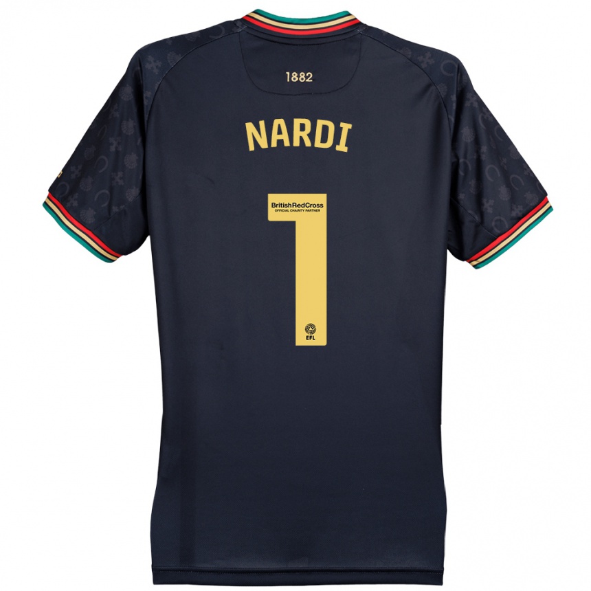 Niño Fútbol Camiseta Paul Nardi #1 Azul Marino Oscuro 2ª Equipación 2024/25 Argentina