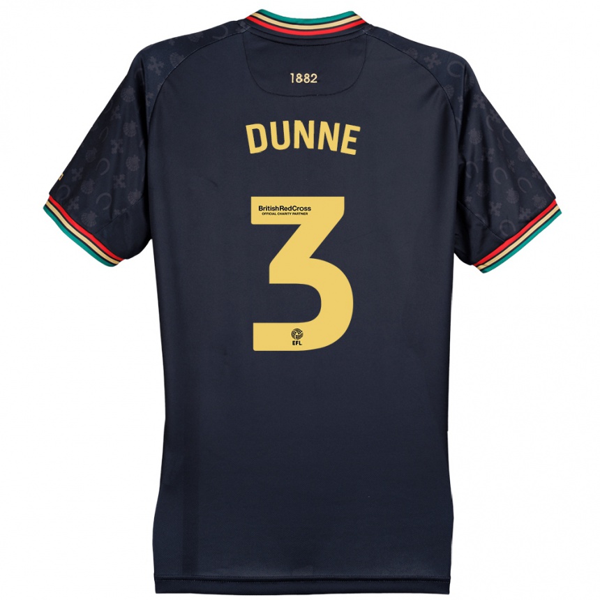 Niño Fútbol Camiseta Jimmy Dunne #3 Azul Marino Oscuro 2ª Equipación 2024/25 Argentina