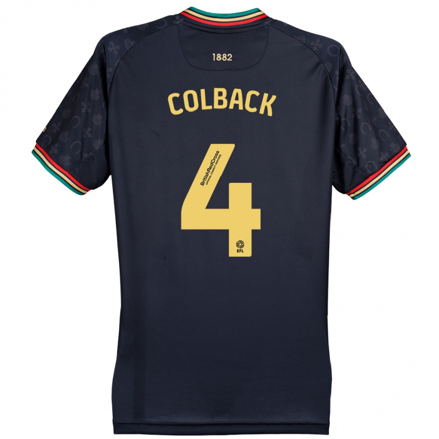 Niño Fútbol Camiseta Jack Colback #4 Azul Marino Oscuro 2ª Equipación 2024/25 Argentina