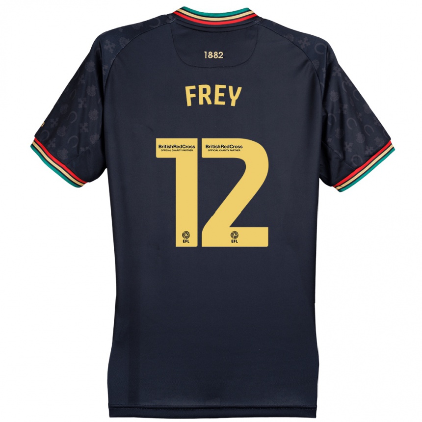 Niño Fútbol Camiseta Michael Frey #12 Azul Marino Oscuro 2ª Equipación 2024/25 Argentina