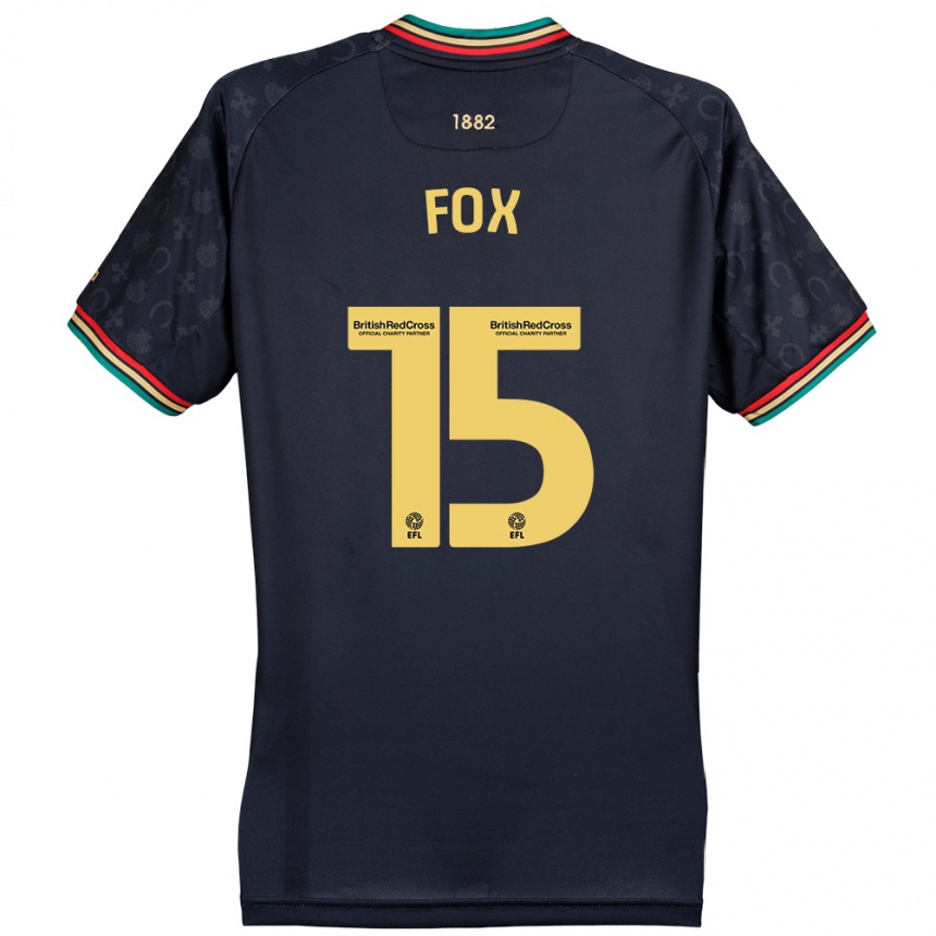 Niño Fútbol Camiseta Morgan Fox #15 Azul Marino Oscuro 2ª Equipación 2024/25 Argentina