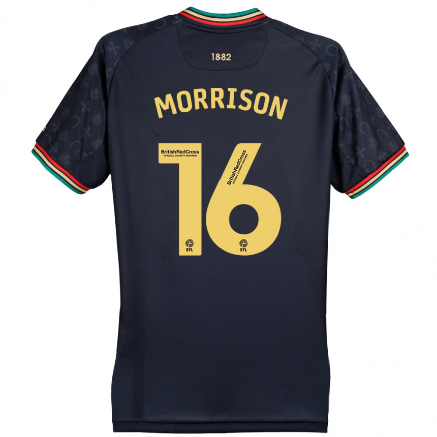 Niño Fútbol Camiseta Liam Morrison #16 Azul Marino Oscuro 2ª Equipación 2024/25 Argentina