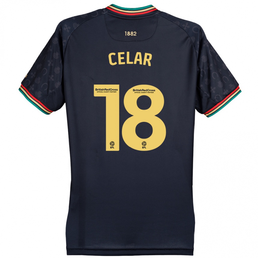 Niño Fútbol Camiseta Zan Celar #18 Azul Marino Oscuro 2ª Equipación 2024/25 Argentina