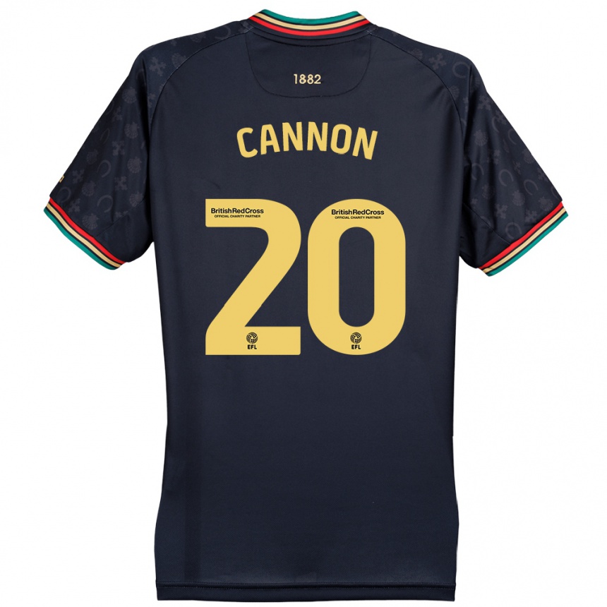 Niño Fútbol Camiseta Reggie Cannon #20 Azul Marino Oscuro 2ª Equipación 2024/25 Argentina