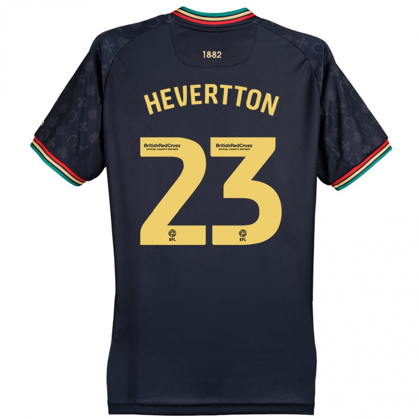 Niño Fútbol Camiseta Hevertton #23 Azul Marino Oscuro 2ª Equipación 2024/25 Argentina