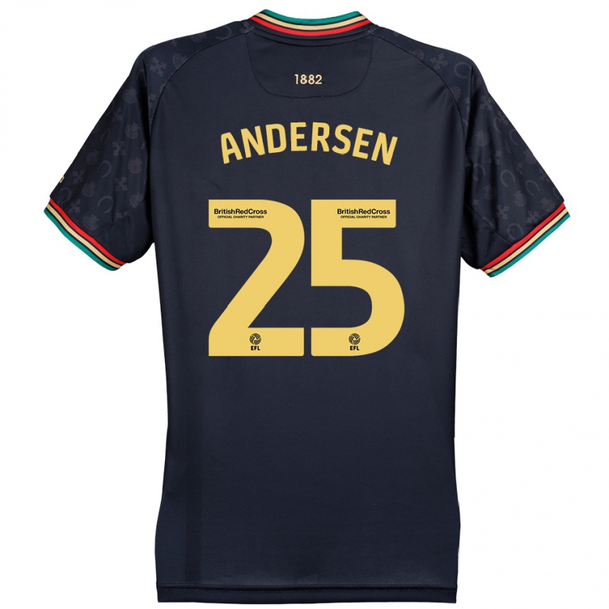 Niño Fútbol Camiseta Lucas Andersen #25 Azul Marino Oscuro 2ª Equipación 2024/25 Argentina