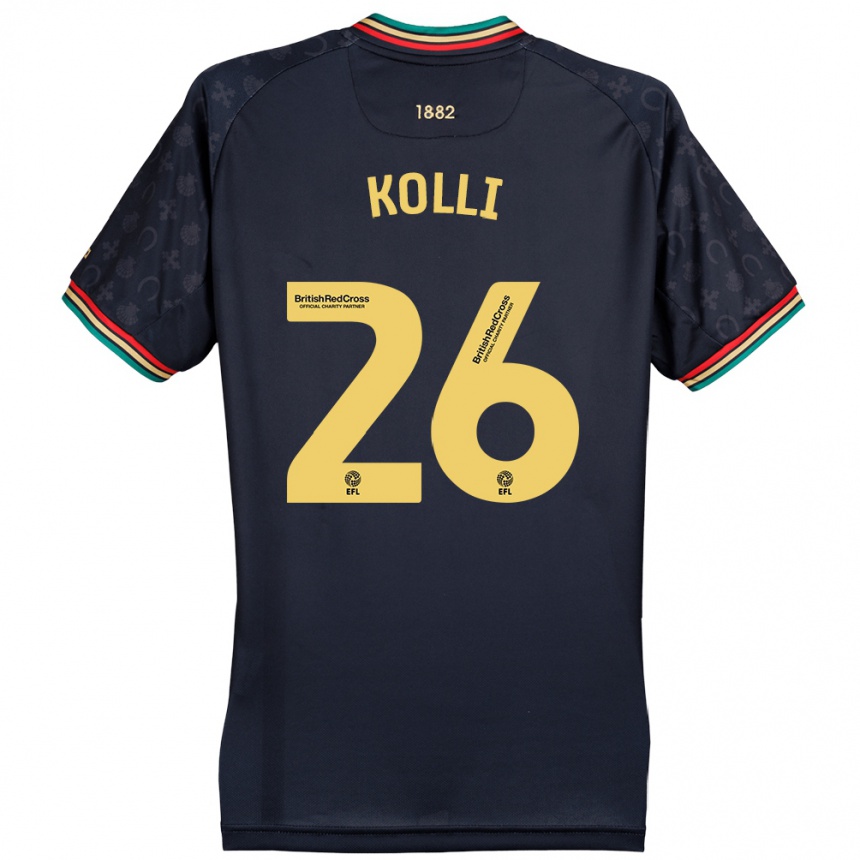 Niño Fútbol Camiseta Rayan Kolli #26 Azul Marino Oscuro 2ª Equipación 2024/25 Argentina