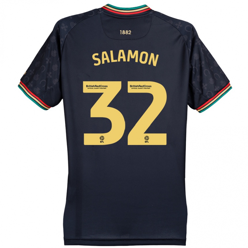 Niño Fútbol Camiseta Matteo Salamon #32 Azul Marino Oscuro 2ª Equipación 2024/25 Argentina