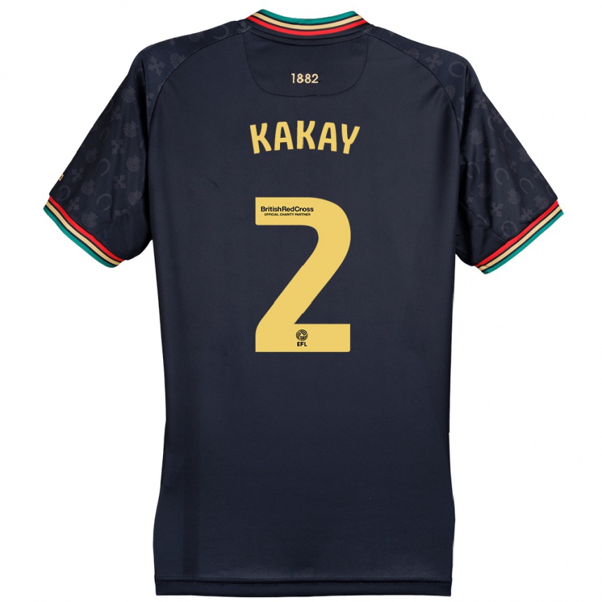 Niño Fútbol Camiseta Osman Kakay #2 Azul Marino Oscuro 2ª Equipación 2024/25 Argentina