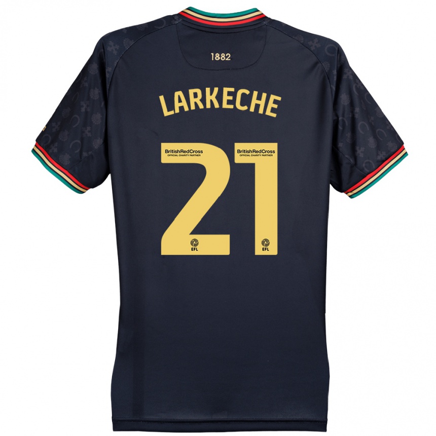 Niño Fútbol Camiseta Ziyad Larkeche #21 Azul Marino Oscuro 2ª Equipación 2024/25 Argentina