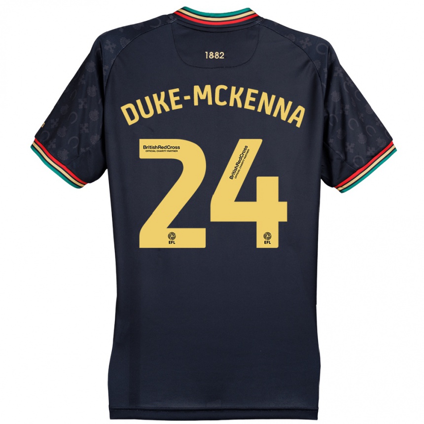 Niño Fútbol Camiseta Stephen Duke-Mckenna #24 Azul Marino Oscuro 2ª Equipación 2024/25 Argentina