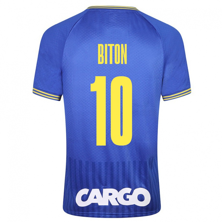 Niño Fútbol Camiseta Dan Biton #10 Blanco 2ª Equipación 2024/25 Argentina