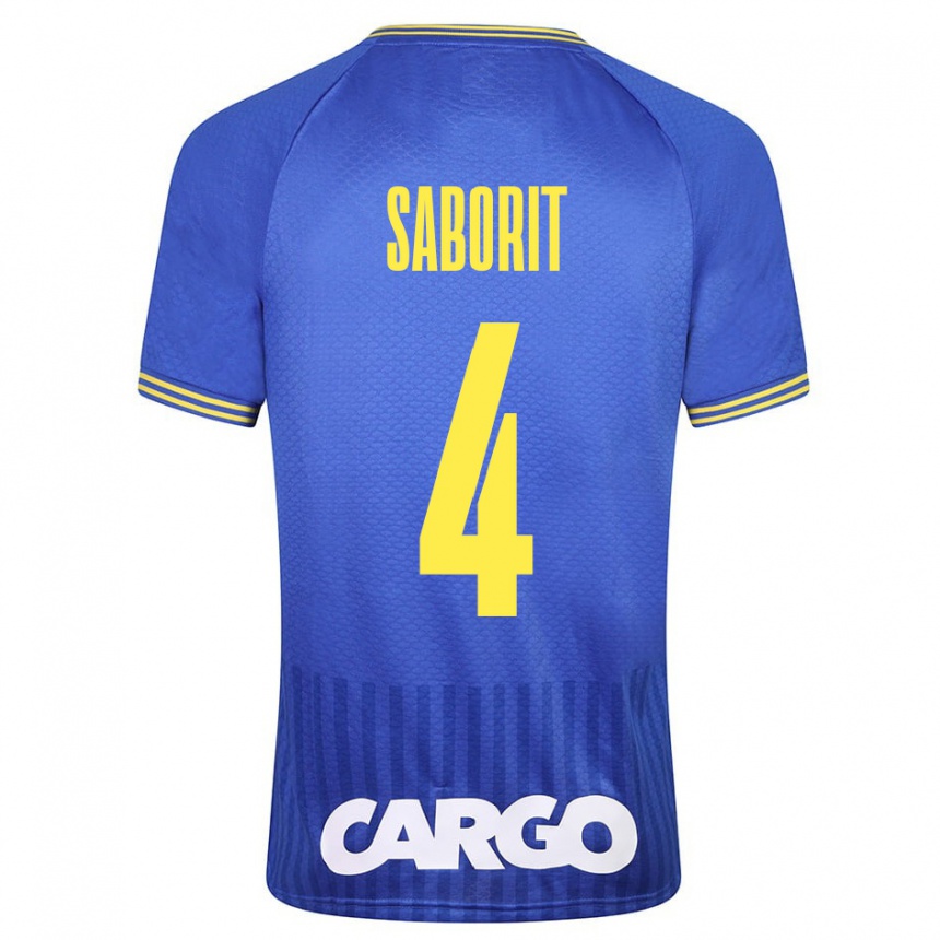 Niño Fútbol Camiseta Enric Saborit #4 Blanco 2ª Equipación 2024/25 Argentina