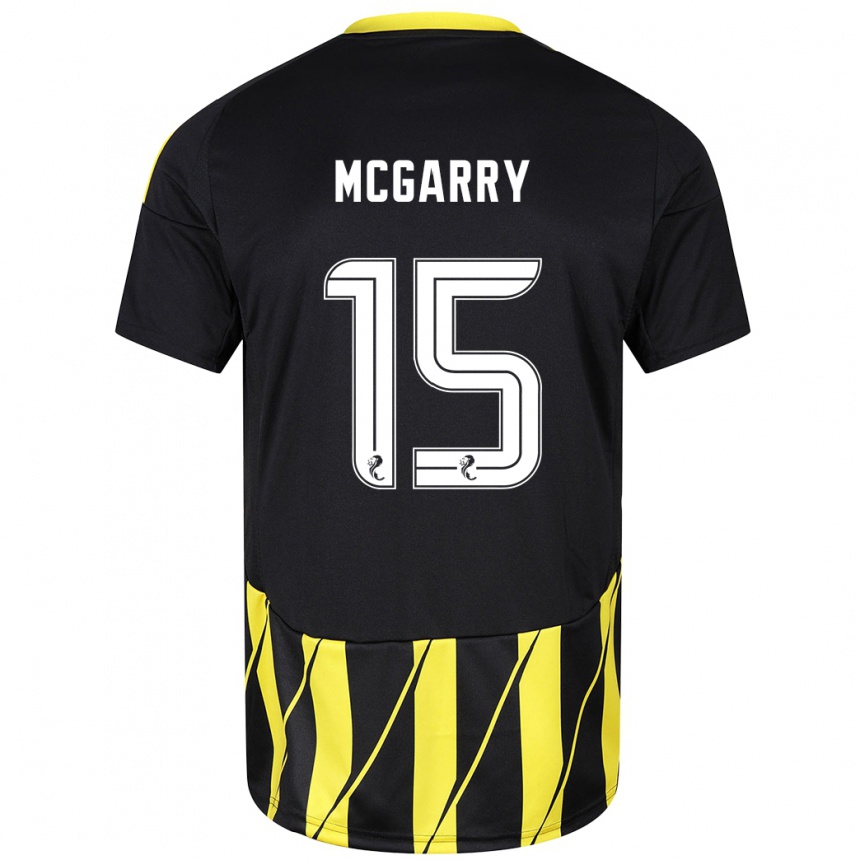 Niño Fútbol Camiseta James Mcgarry #15 Negro Amarillo 2ª Equipación 2024/25 Argentina