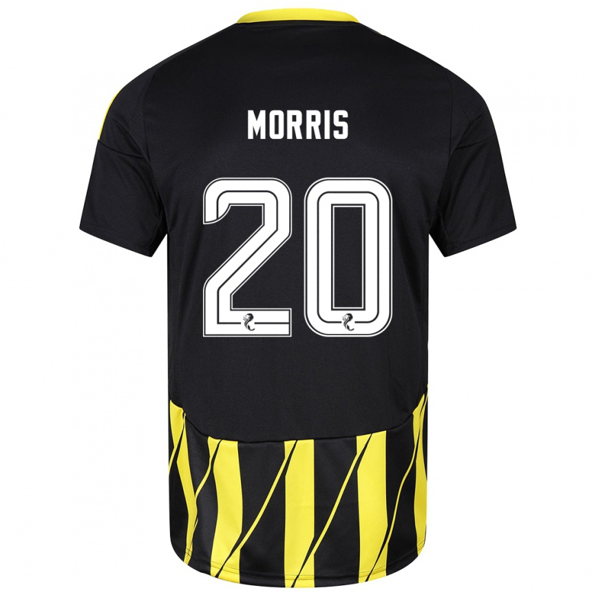 Niño Fútbol Camiseta Shayden Morris #20 Negro Amarillo 2ª Equipación 2024/25 Argentina