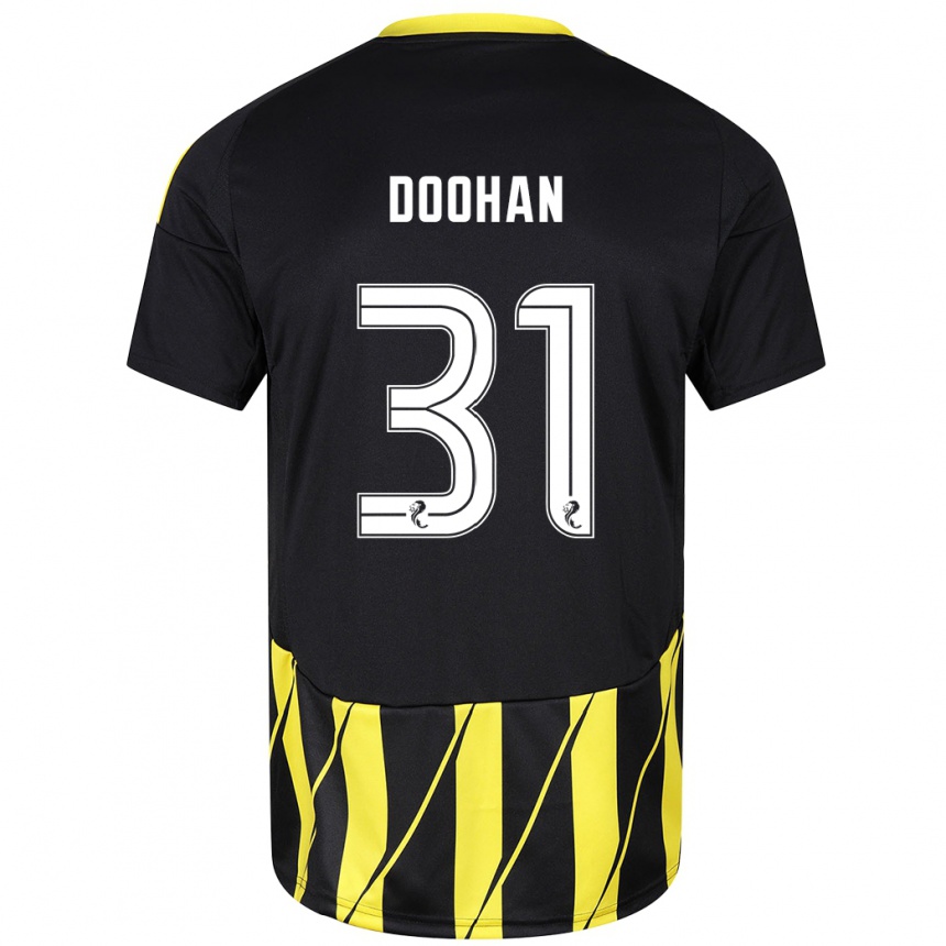 Niño Fútbol Camiseta Ross Doohan #31 Negro Amarillo 2ª Equipación 2024/25 Argentina