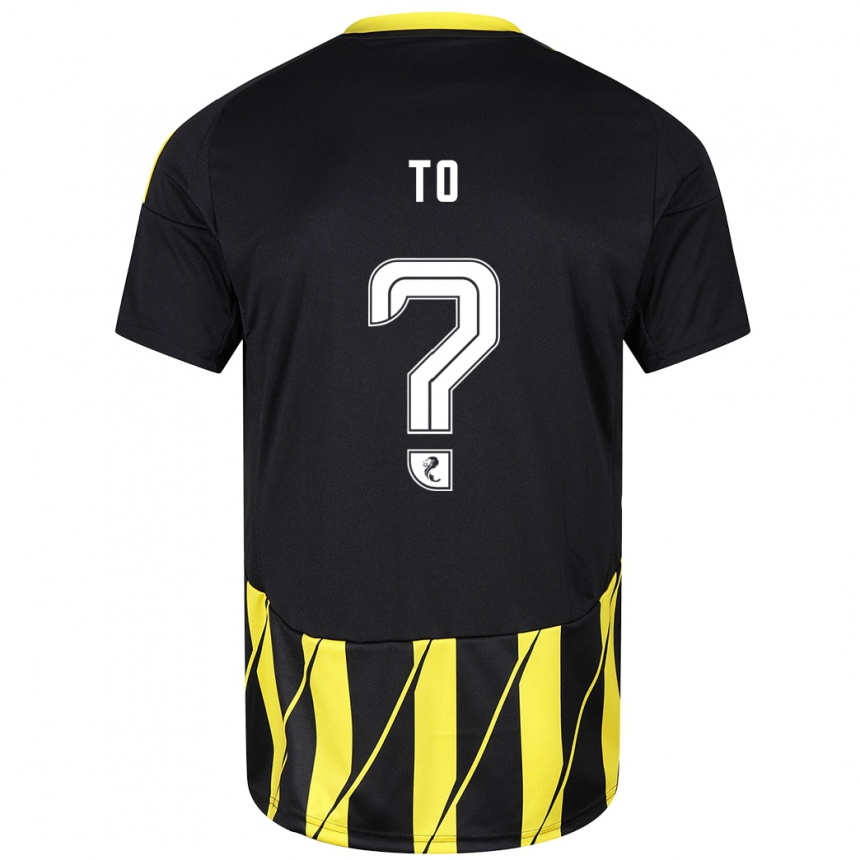 Niño Fútbol Camiseta Zack To #0 Negro Amarillo 2ª Equipación 2024/25 Argentina