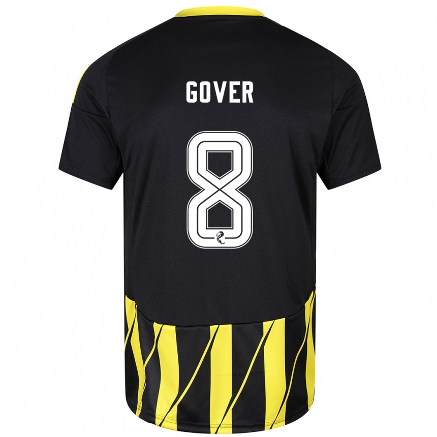 Niño Fútbol Camiseta Chloe Gover #8 Negro Amarillo 2ª Equipación 2024/25 Argentina