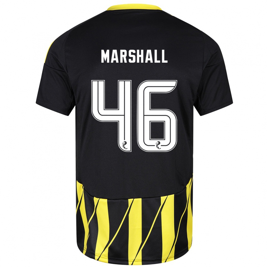 Niño Fútbol Camiseta Findlay Marshall #46 Negro Amarillo 2ª Equipación 2024/25 Argentina