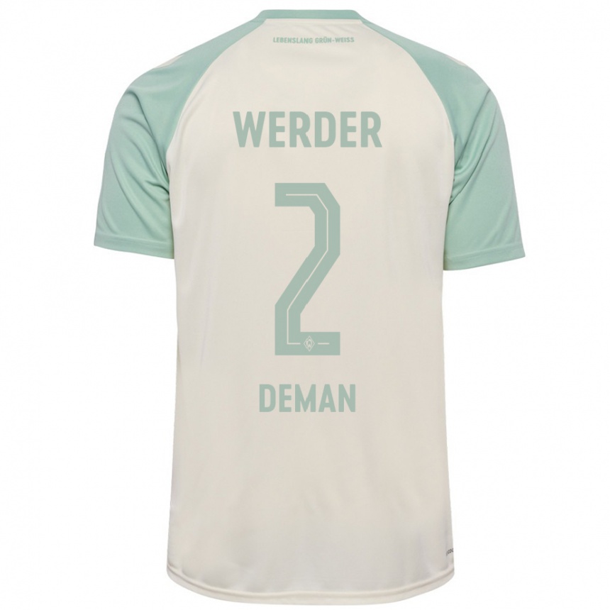 Niño Fútbol Camiseta Olivier Deman #2 Blanquecino Verde Claro 2ª Equipación 2024/25 Argentina