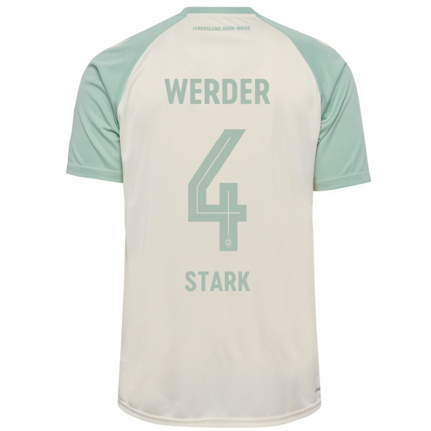 Niño Fútbol Camiseta Niklas Stark #4 Blanquecino Verde Claro 2ª Equipación 2024/25 Argentina