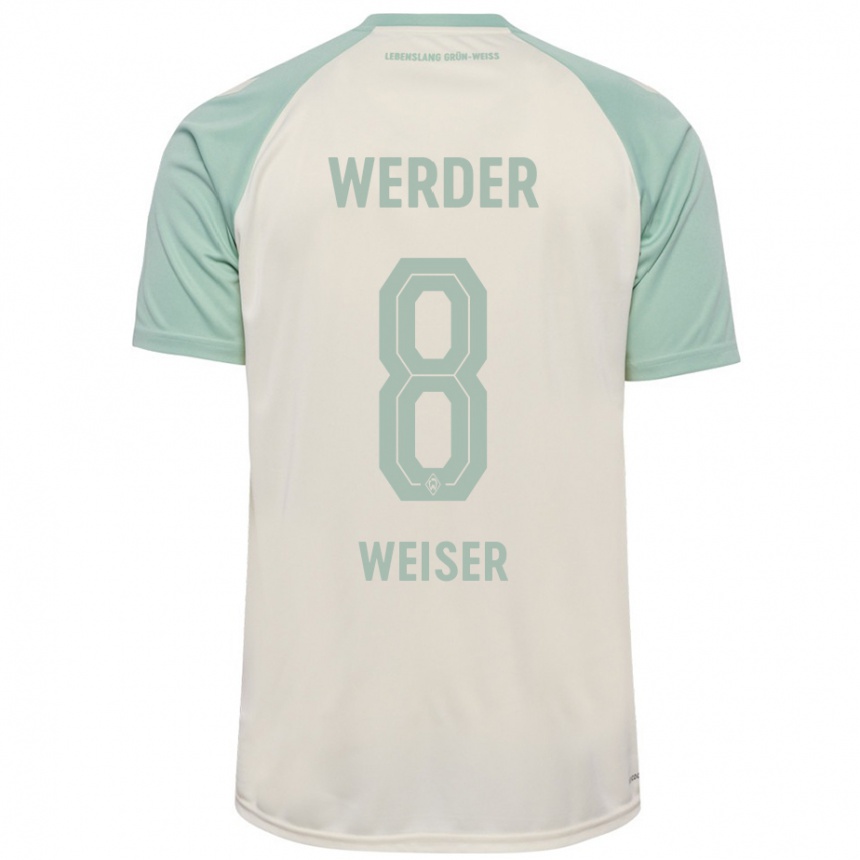 Niño Fútbol Camiseta Mitchell Weiser #8 Blanquecino Verde Claro 2ª Equipación 2024/25 Argentina