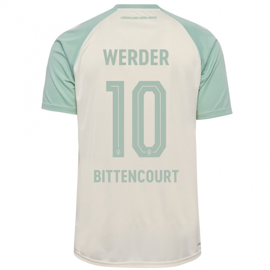 Niño Fútbol Camiseta Leonardo Bittencourt #10 Blanquecino Verde Claro 2ª Equipación 2024/25 Argentina