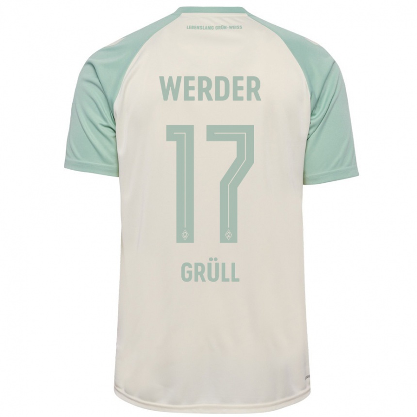 Niño Fútbol Camiseta Marco Grüll #17 Blanquecino Verde Claro 2ª Equipación 2024/25 Argentina