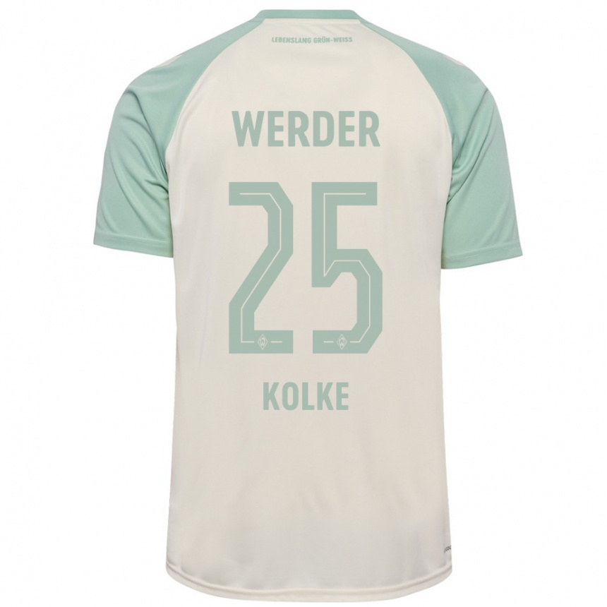 Niño Fútbol Camiseta Markus Kolke #25 Blanquecino Verde Claro 2ª Equipación 2024/25 Argentina