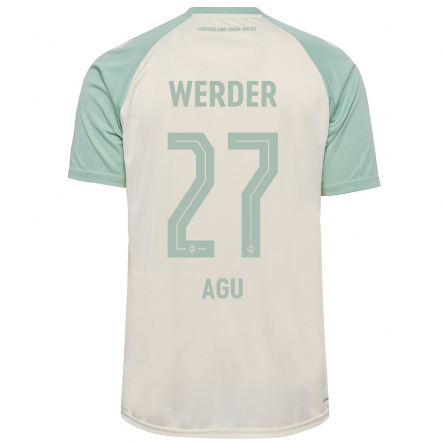 Niño Fútbol Camiseta Felix Agu #27 Blanquecino Verde Claro 2ª Equipación 2024/25 Argentina