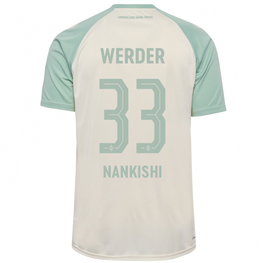 Niño Fútbol Camiseta Abdenego Nankishi #33 Blanquecino Verde Claro 2ª Equipación 2024/25 Argentina