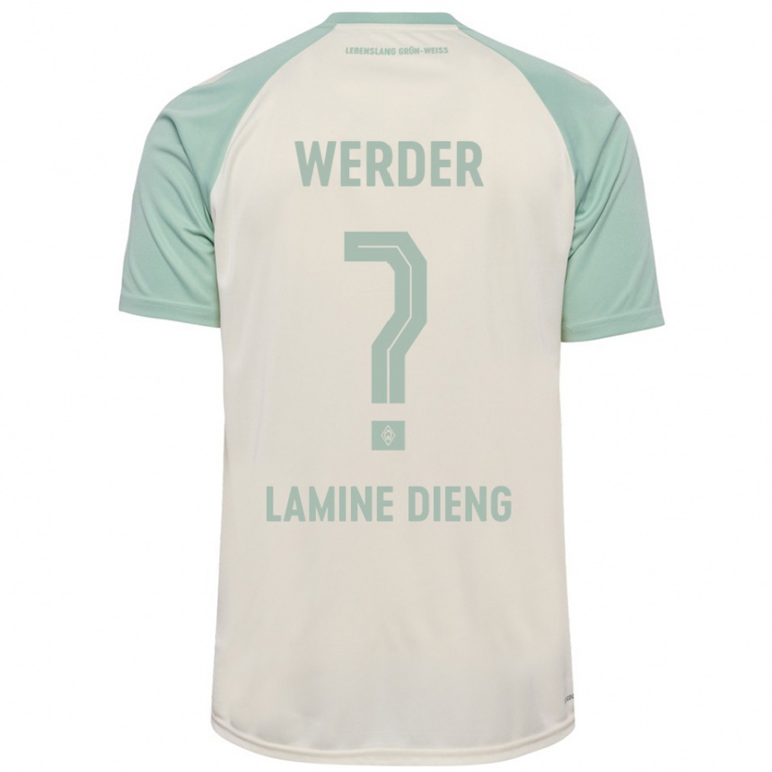 Niño Fútbol Camiseta Mamadou Lamine Dieng #0 Blanquecino Verde Claro 2ª Equipación 2024/25 Argentina