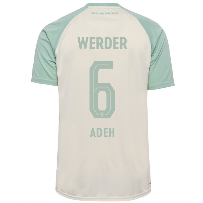 Niño Fútbol Camiseta Wesley Adeh #6 Blanquecino Verde Claro 2ª Equipación 2024/25 Argentina