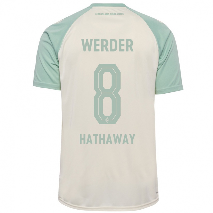 Niño Fútbol Camiseta Max Hathaway #8 Blanquecino Verde Claro 2ª Equipación 2024/25 Argentina