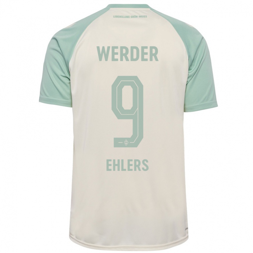 Niño Fútbol Camiseta Jannic Ehlers #9 Blanquecino Verde Claro 2ª Equipación 2024/25 Argentina