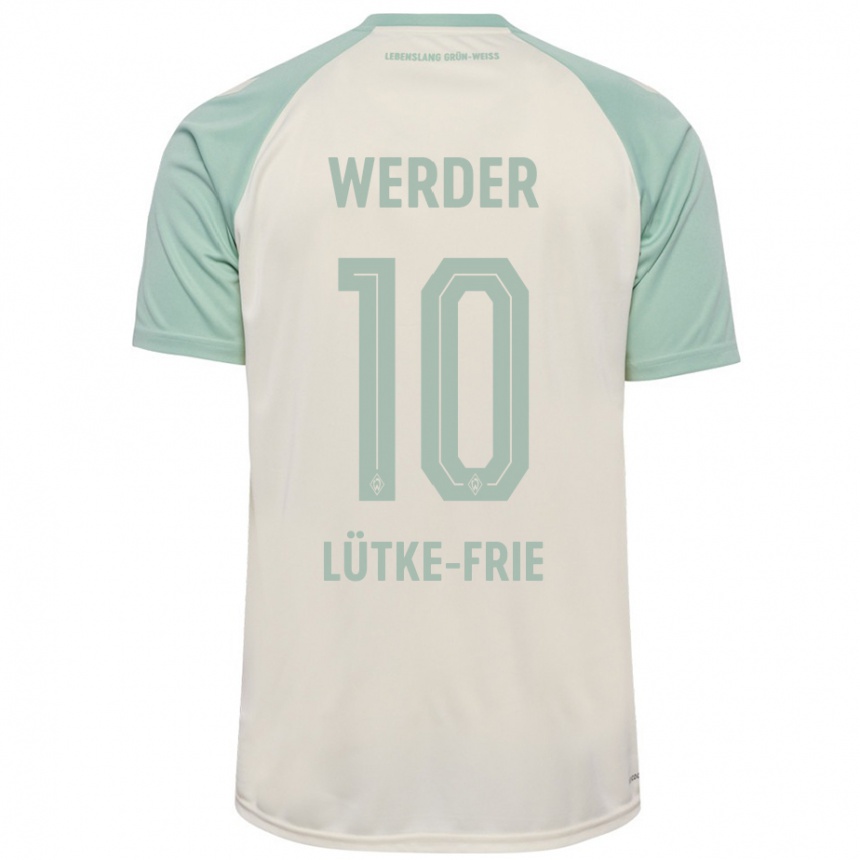 Niño Fútbol Camiseta Dennis Lütke-Frie #10 Blanquecino Verde Claro 2ª Equipación 2024/25 Argentina